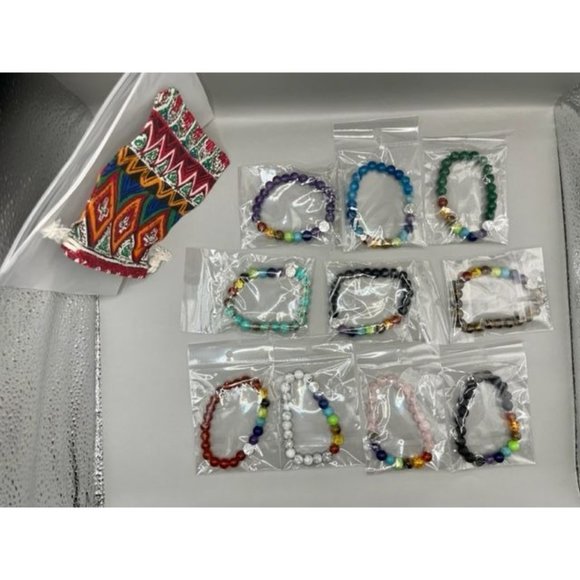 New 10Pcs Tree of Life Healing Crystals Bracelet - 7 Chakra Semi Preciou… - Picture 7 of 13